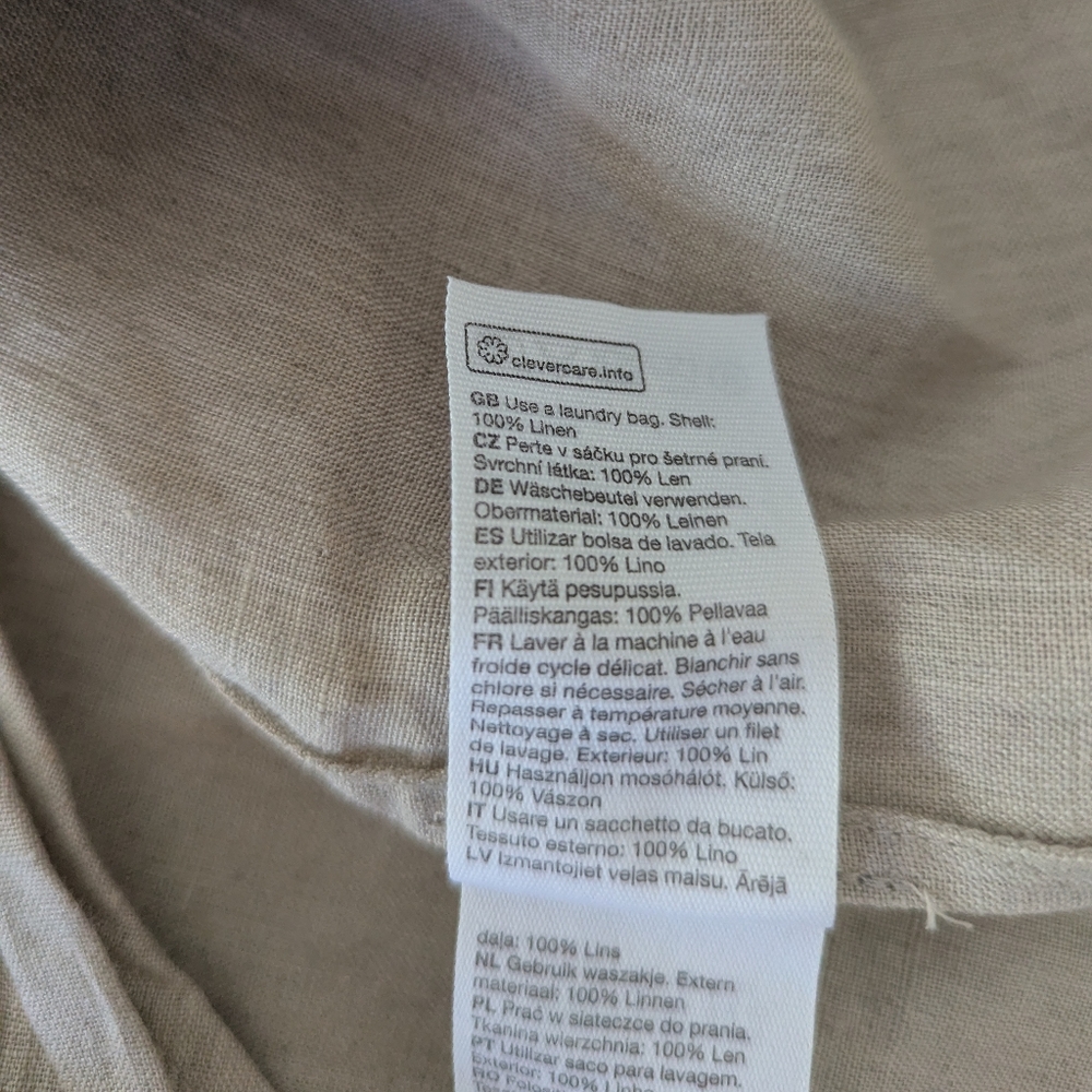 &Otherstories Beige Neutral Linen Wrap Dress - Picture 7 of 9